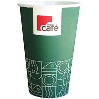 MyCafe Single Wall Non-Plastic Hot Cups 450ml (Pack of 50)