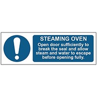 MyCafe Steaming Oven Sign Self Adhesive Vnl 300x100