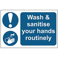 MyCafe Wash and Sanitise Hands Sign PP 300x200