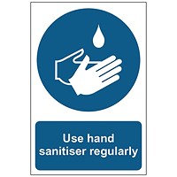 MyCafe Use Hand Sanitiser Sign Self Adhesive Vnl 200x300