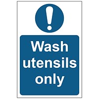 MyCafe Wash Utensils Sign Self Adhesive Vnl 200x300