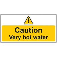 MyCafe Very Hot Water Sign Self Adhesive Vnl 200x100