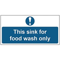 MyCafe Sink Food Wash Sign Self Adhesive Vnl 200x100