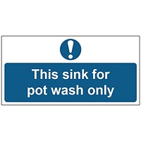 MyCafe Sink Pot Wash Sign Self Adhesive Vnl 200x100
