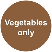 MyCafe Vegetables Only Sign Self Adhesive Vnl 100x100