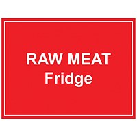 MyCafe Raw Meat Fridge Sign Self Adhesive Vnl 150x200