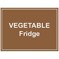 MyCafe Vegetable Fridge Sign Self Adhesive Vnl 150x200