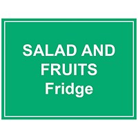 MyCafe Salad and Fruits Fridge Sign Self Adhesive Vnl 150x200