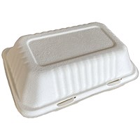 MyCafe Bagasse Meal Box 9x6 Inch Pack of 250