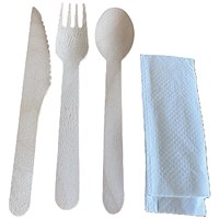 MyCafe 4-in-1 Wooden Cutlery Set Pack of 250