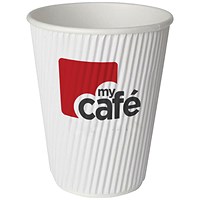 MyCafe 8oz Ripple Wall Hot Cups (Pack of 500) HVRWPA08V