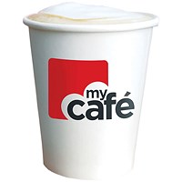 MyCafe 8oz Single Wall Hot Cups (Pack of 50) HVSWPA08V