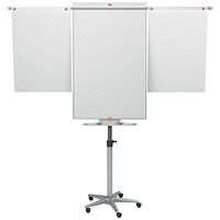 Nobo Piranha Mobile Flipchart and Drywipe Easel Blue/Silver