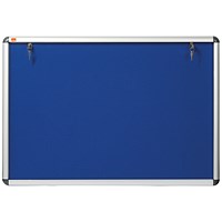 Nobo Display Cabinet Noticeboard, Lockable, A1, W1025xH745mm, Blue