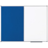 Nobo Classic Combination Board, Felt & Magnetic Drywipe, W900xH600mm, Blue