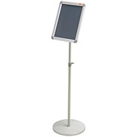 Nobo Premium Plus Poster Frame Sign Holder Display Stand with Snap Frame, A4, Silver