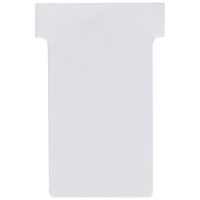 Nobo T-Cards 160gsm Tab Top 15mm W60x Bottom W48.5x Full H85mm Size 2 White Ref 2002002 [Pack 100]