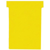 Nobo T-Cards 160gsm Tab Top 15mm W92x Bottom W80x Full H120mm Size 3 Yellow Ref 2003004 [Pack 100]