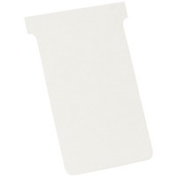 Nobo T-Cards 160gsm Tab Top 15mm W124x Bottom W112x Full H180mm Size 4 White Ref 2004002 [Pack 100]