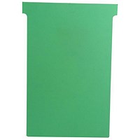 Nobo T-Cards 160gsm Tab Top 15mm W124x Bottom W112x Full H180mm Size 4 Green Ref 32938924 [Pack 100]