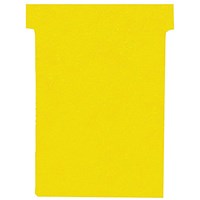 Nobo T-Cards 160gsm Tab Top 15mm W124x Bottom W112x Full H180mm Size 4 Yellow Ref 2004004 [Pack 100]