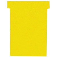 Nobo T-Cards 160gsm Tab Top 15mm W124x Bottom W112x Full H180mm Size 4 Yellow Ref 2004004 [Pack 100]