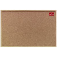 Nobo Classic Cork Noticeboard, 900x600mm, Wooden Frame