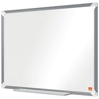 Nobo Premium Plus Steel Magnetic Whiteboard, Aluminium Frame, 1200x900mm