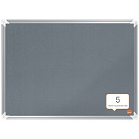 Nobo Premium Plus Felt Notice Board, 900x600mm, Grey