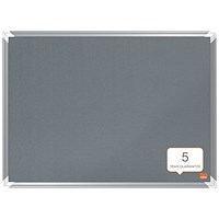 Nobo Premium Plus Felt Notice Board 1800 x 1200mm Grey