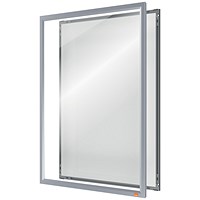 Nobo Poster Frame, A3, Anodised Clip Wall Mountable, Silver