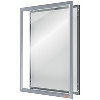 Nobo Poster Frame, A4, Anodised Clip Wall Mountable, Silver