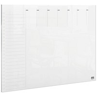 Nobo A4 Transparent Acrylic Mini Whiteboard Weekly Desktop