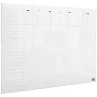 Nobo Transparent Acrylic Mini Weekly Desktop Whiteboard, Frameless, A3