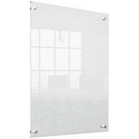 Nobo Transparent Acrylic Mini Wall Mounted Whiteboard, Frameless, 600x450mm