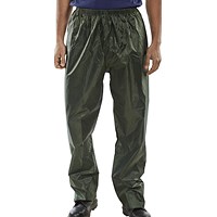 Beeswift Nylon B-Dri Trousers, Olive Green, Large