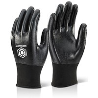 Beeswift Nitrile Fully Coated Polyester Black, Small