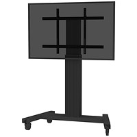 Neomounts By Newstar Motorised Portable TV Floor Stand, Suitable for 42-100" TVs, Adjustable Height, Black