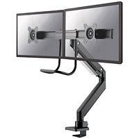 Neomounts By Newstar Select Deskclamped Dual Monitor Arm, Adjustable Height and Tilt, Black