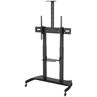 Neomounts Portable TV Floor Stand, Suitable for 60-100" TVs, Adjustable Height and Tilt, Black