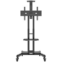 Neomounts Select Mobile Floor Stand for Flat Screens Black Neomounts Select Mobile Floor Stand for Flat Screens Black