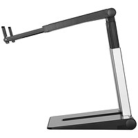 Neomounts Universal Foldable Laptop Stand, Adjustable Height and Tilt, Silver/Black