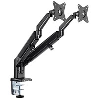 Neomounts Deskclamped Dual Monitor Arm, Adjustable Height and Tilt, Black
