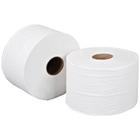 Leonardo Versatwin Toilet Roll, 2-Ply, 125m, Pack of 24
