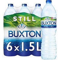 Buxton Still Natural Mineral Water, Plastic Bottles, 1.5 Litres, Pack of 6 Buxton Still Natural Mineral Water, Plastic Bottles, 1.5 Litres, Pack of 6