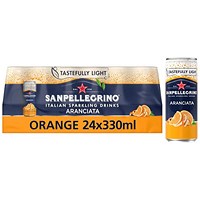 San Pellegrino, Aranciata Orange, 24 x 330ml Cans