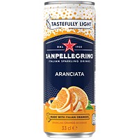 San Pellegrino, Aranciata Orange, 24 x 330ml Cans