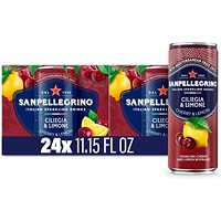 San Pellegrino Cherry + Lemon 330ml Can Pack of 24