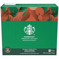 Starbucks Medium Roast Premium Instant Coffee Sachets, Pack of 50