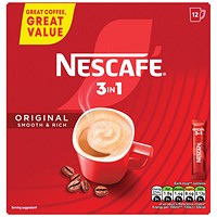 Nescafe 3-in-1 Original Coffee Sachets Pack of 12